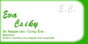 eva csiky business card